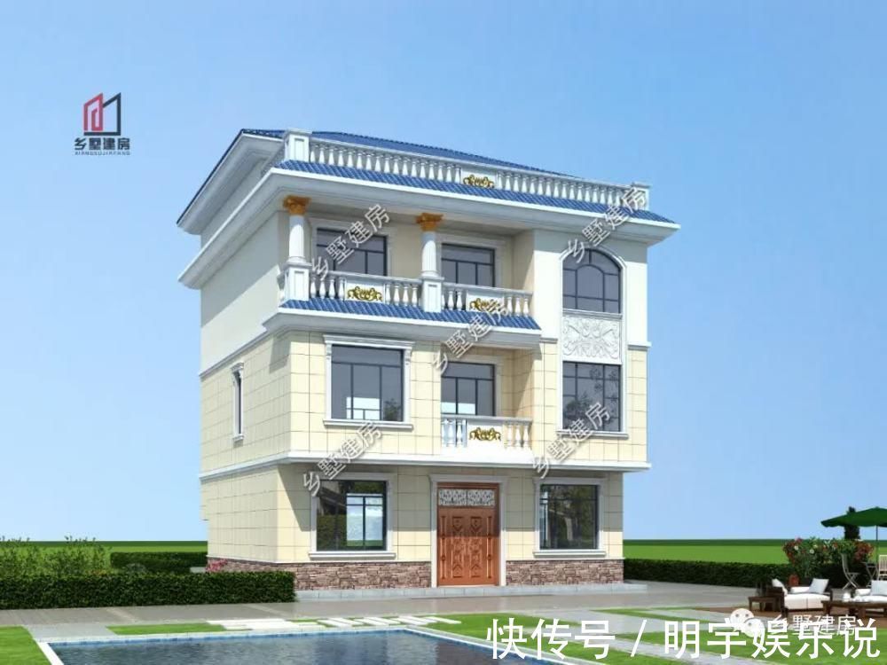 起居厅|农村四层别墅设计，大露台+娱乐室，占地10X8米年轻人也喜欢