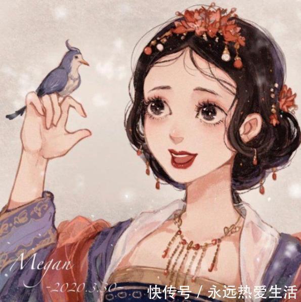 花木兰$迪士尼公主古风装扮,艾莎公主美丽动人,但是花木兰最适合!