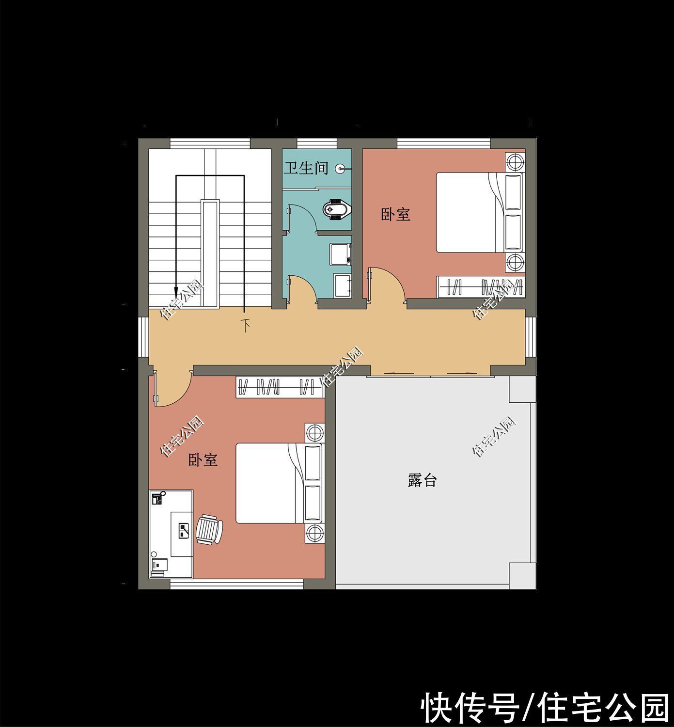 户型|占地只有87平的二层小洋楼,让所有农村人都抢着盖