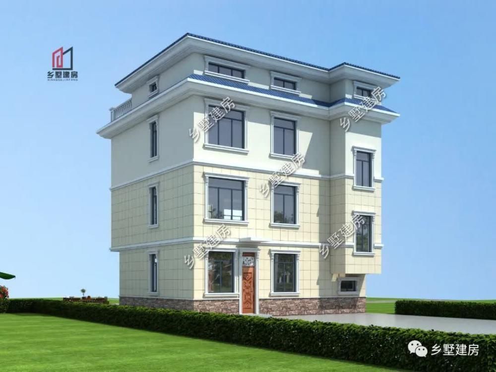 农村|农村四层别墅设计,大露台+娱乐室,占地10X8米年轻人也喜欢