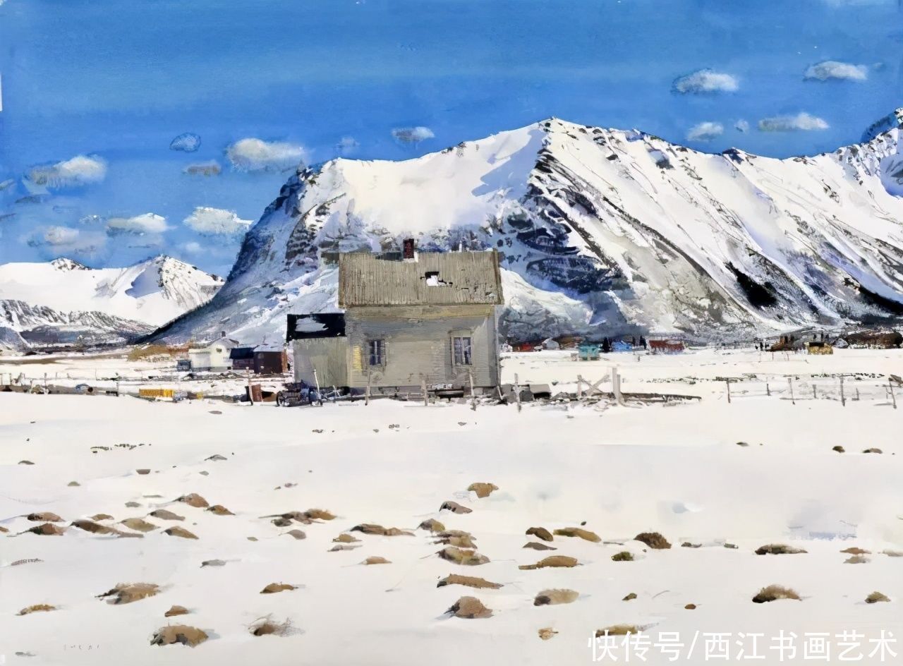 克拉科夫$这位瑞典水彩画家把海边的石头质感画得好极了