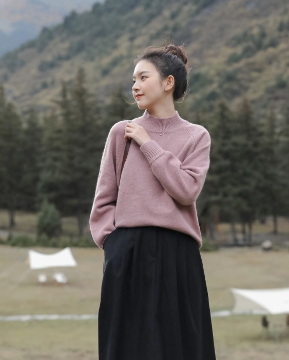 小姐姐|冬天的第一件内搭, 建议你们选择“毛衣针织衫”,温柔度爆棚!