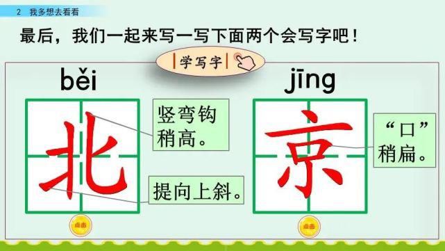 一年级下册语文课文2《我多想去看看》图文详解及同步练习