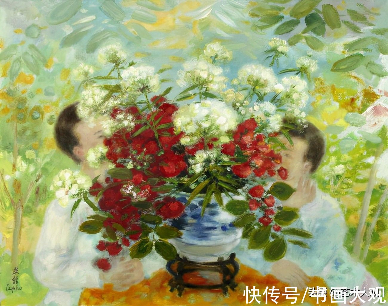 工笔画&越南画家黎谱写意油画和工笔画作品欣赏