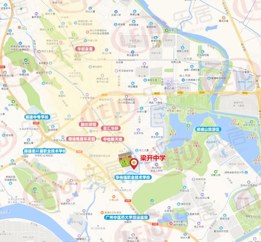 宿舍楼|顺德梁开中学迎来扩建！新增建面超7000㎡ 周边二手盘1.3万/㎡起