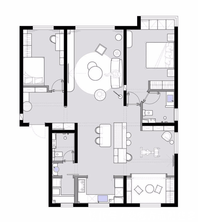 装修风格|142平现代二居室,将黄色玩明白了
