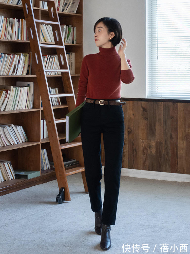 毛衣|冬天建议多穿“裤子”!选“加绒牛仔裤”、通勤西裤,时髦又保暖