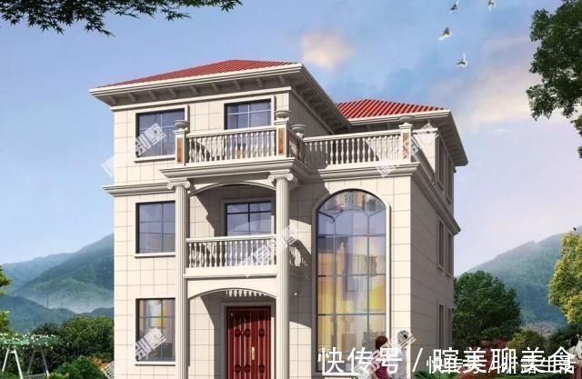 平面图|3栋面宽10米的自建房,都用到弧形楼梯,乡村生活也会让人羡慕