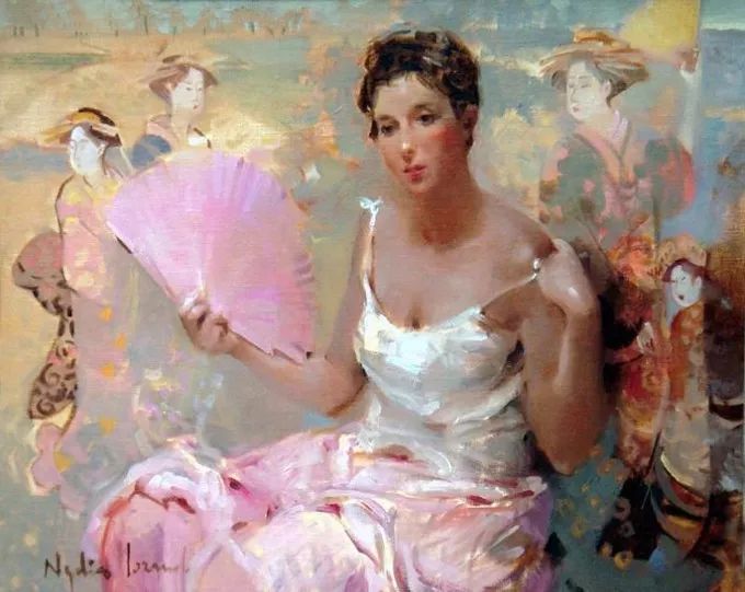 她笔下美丽的女人,像花一样尽情的绽放!