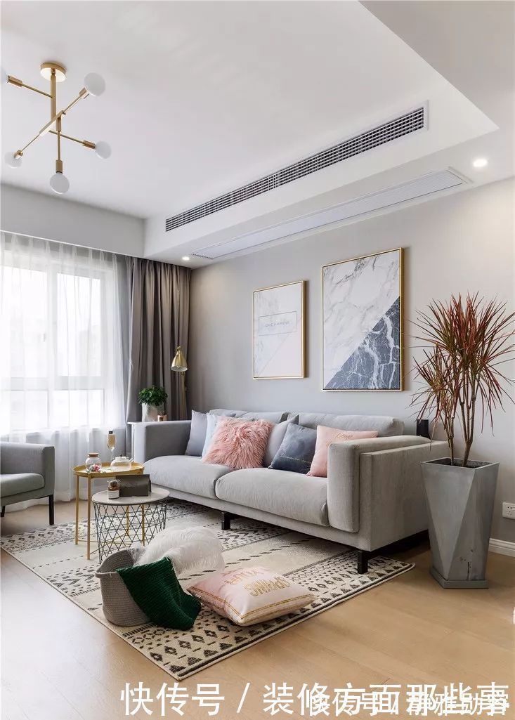 文艺度|103平现代简约公寓,巧用视觉延伸效果,空间大不少