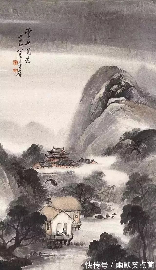 烟雨蒙蒙$海派山水画大家|吴石仙的烟雨蒙蒙