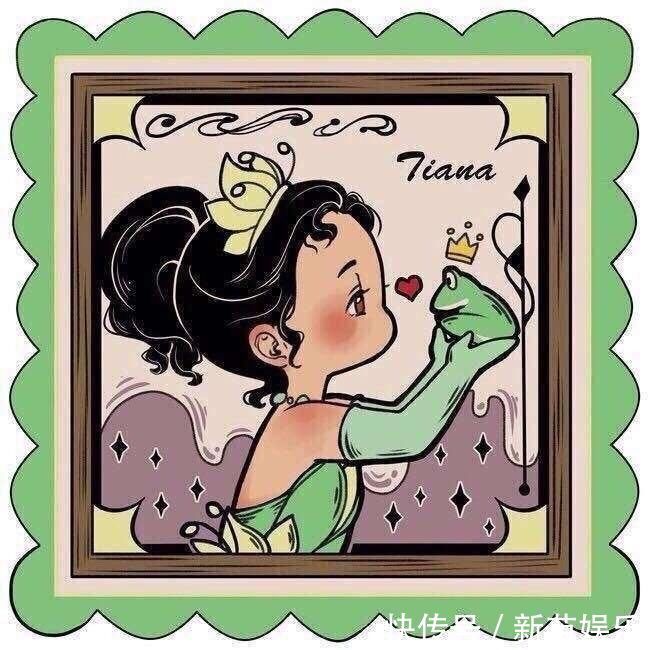 迪士尼公主|画师绘制迪士尼公主小头像,贝儿最喜欢玫瑰花,爱丽儿怎么哭了