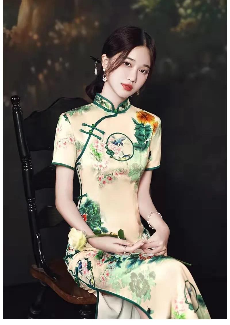 中国女性|我想作为一个女人，自从遇见一袭长裙改良旗袍，余生皆是欢喜！