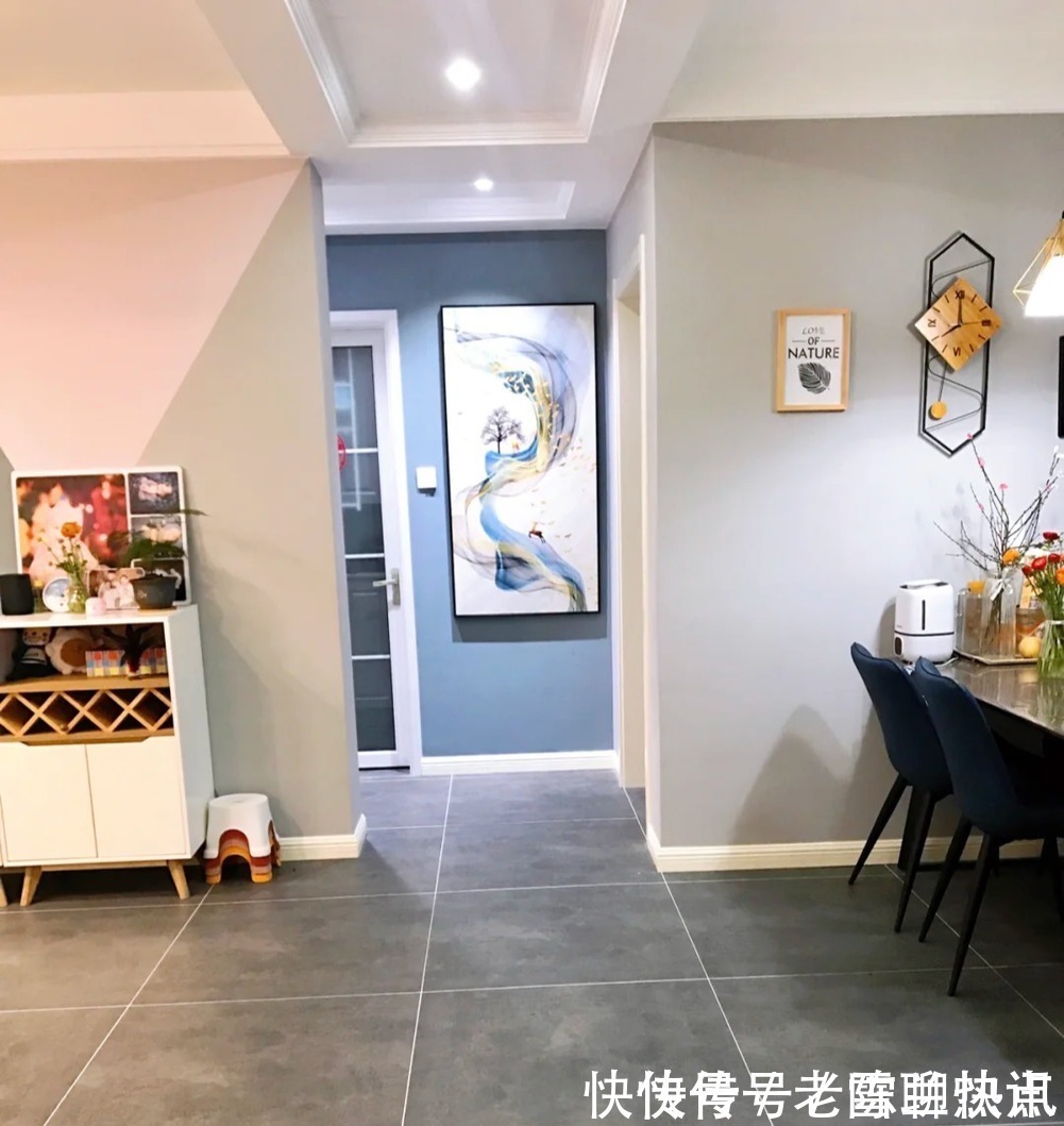 餐厅|等再买房，电视墙一定不做造型，学她家用乳胶漆刷图案，太漂亮了