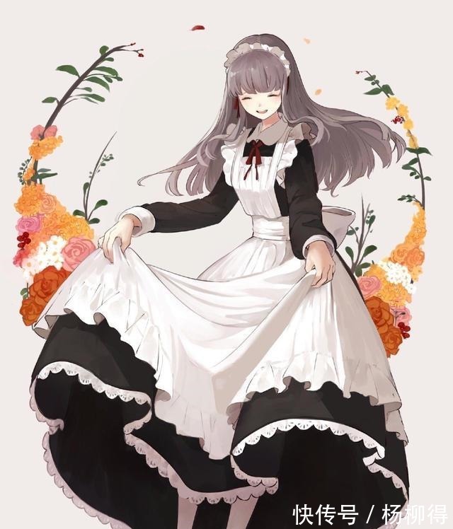 温柔|画师绘制鲜花风格女仆装,你最在意的花朵,代表着哪个小姐姐
