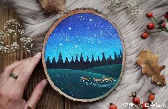 废弃的木头切成了片,竟然这么多地方都用得到,DIY手工绘画