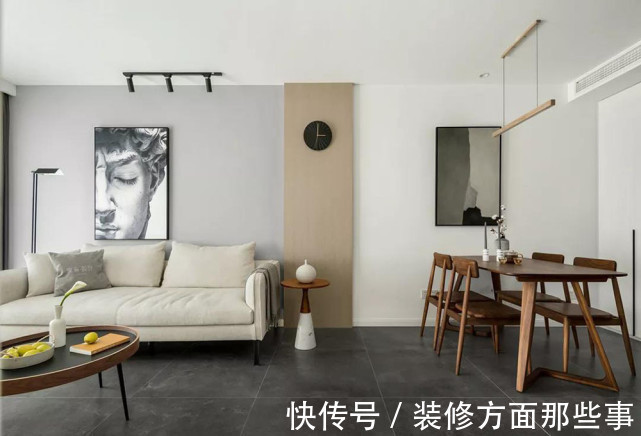 装饰画|86平简约风三居室,半隐藏半开放式餐厅太有感觉了