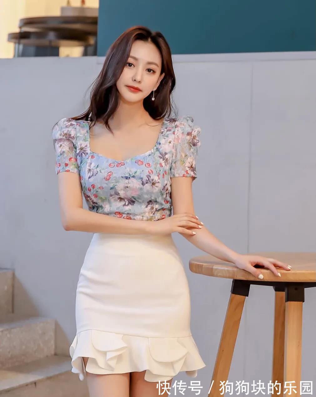女神|上班不知道穿什么,不妨试试短袖衬衫配短裙,秒变办公室女神