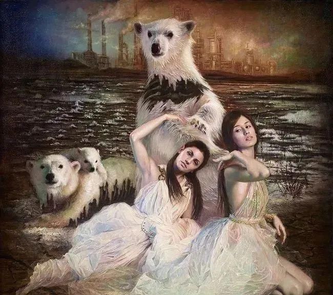 ·曼努克@自然又野性的存在,美女艺术家的唯美油画欣赏