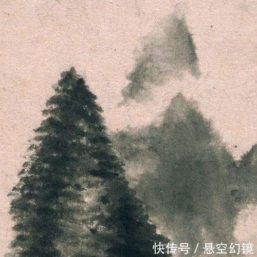 画家@米点皴范画,蓝瑛绘《青山雨霁》