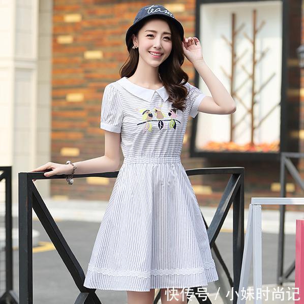 美观 精美的娃娃领连衣裙,青春减龄是你不可缺少的扮嫩神器