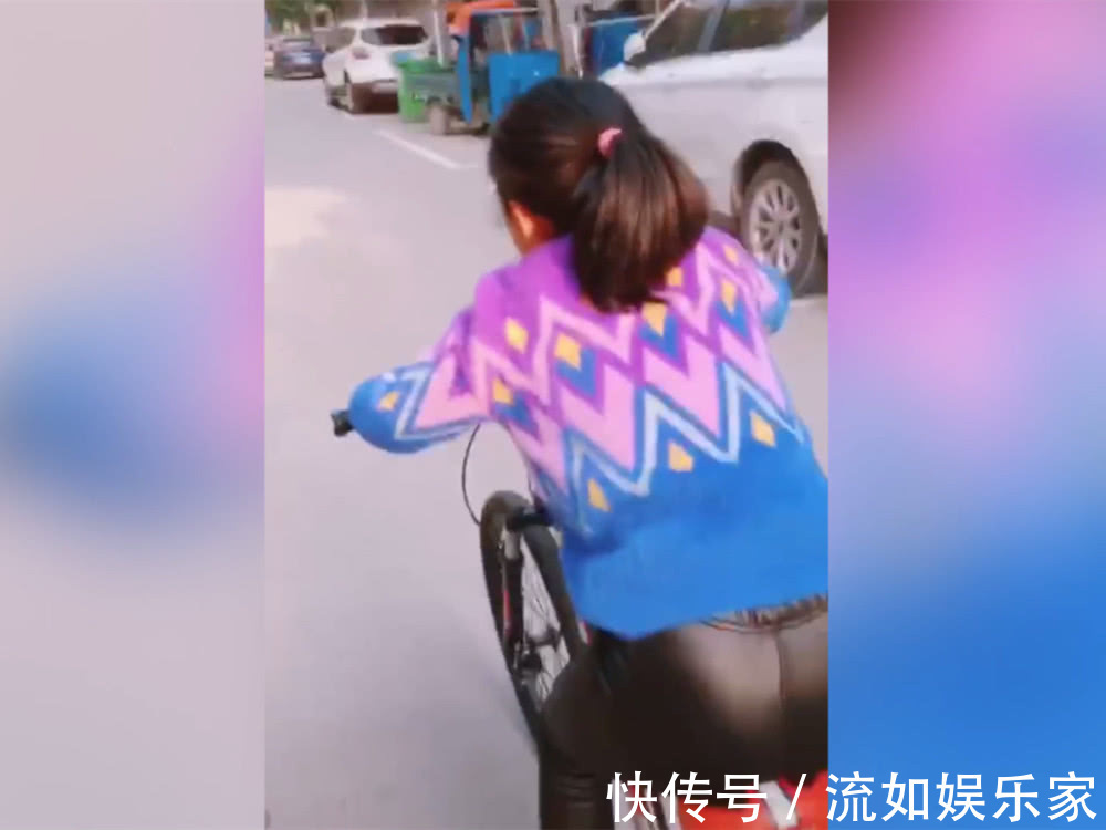 女儿|爸爸教女儿骑自行车，中途却偷偷放手，接下来的一幕笑喷了