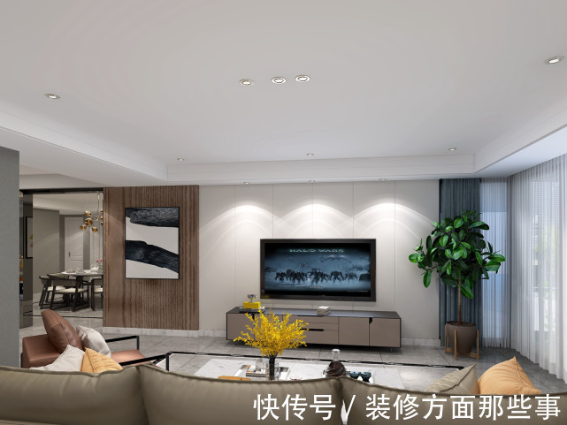 衣物架|142平现代风家居，色彩跳跃出来就是个性