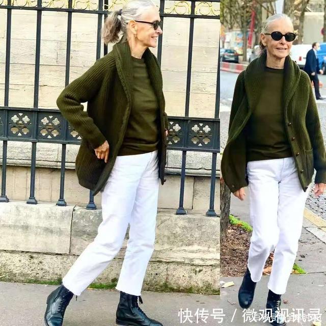 老年人|70岁的法国老奶奶 穿衣优雅而素净 是老年人搭配的榜样