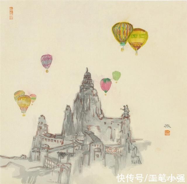 山水&匠心独运，冷暖自知。何微水墨山水欣赏