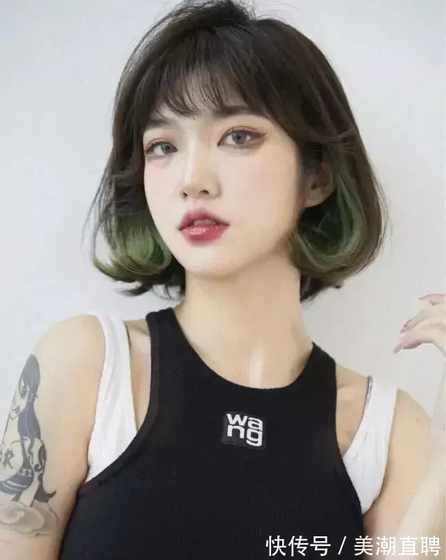 搭配|5款韩式女生短发搭配,俊朗帅气,中性风十足