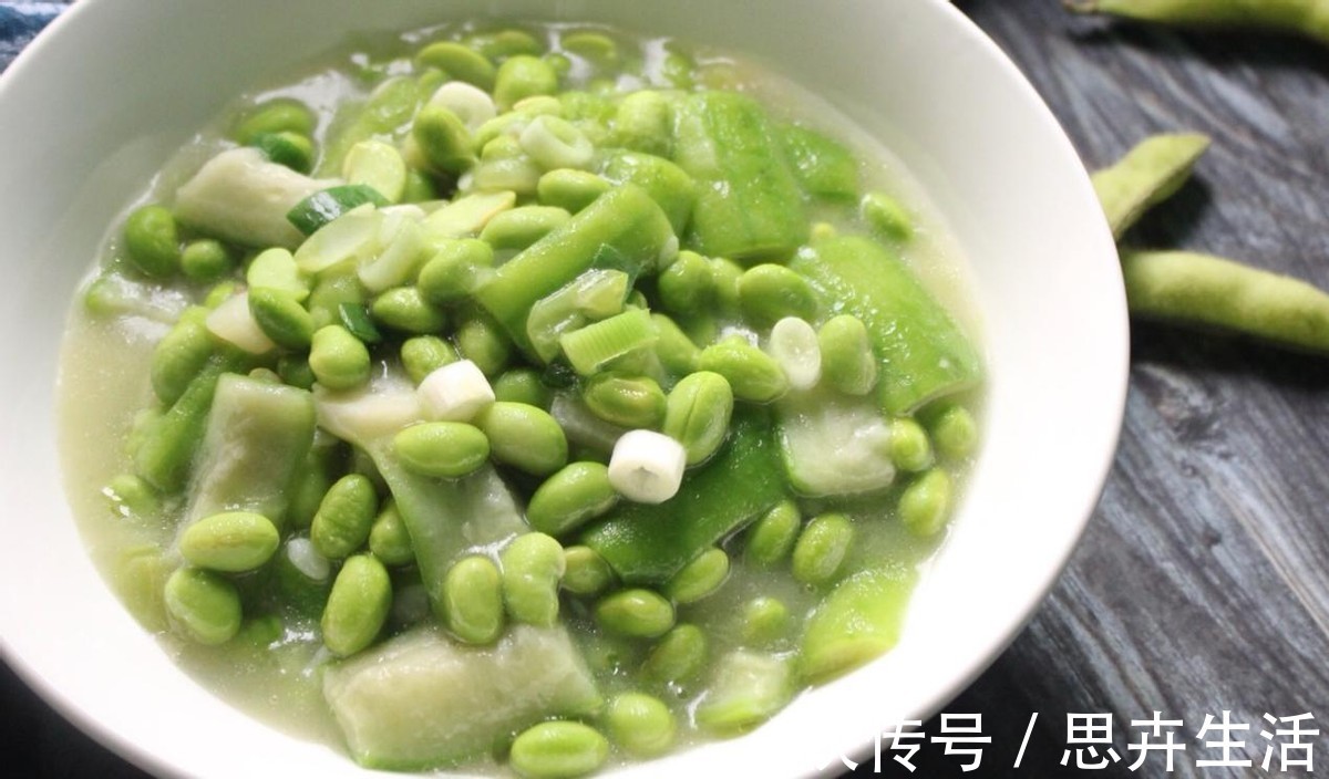 配菜|1根丝瓜,半斤毛豆,教你做这道夏日清凉小菜