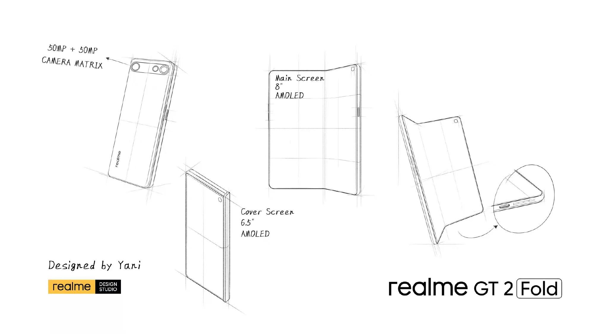 re继续死磕性价比！realme首款折叠屏手机曝光：全新设计形态