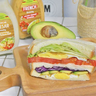 煎蛋|沙拉三明治