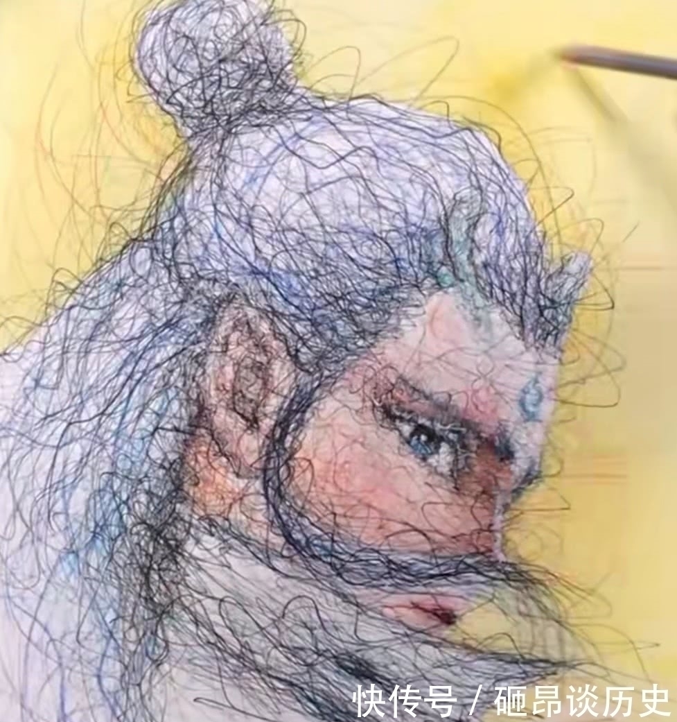 炸毛#美术生乱画“敖丙”,被吐槽头发炸毛,成品一出:咋这么优秀?