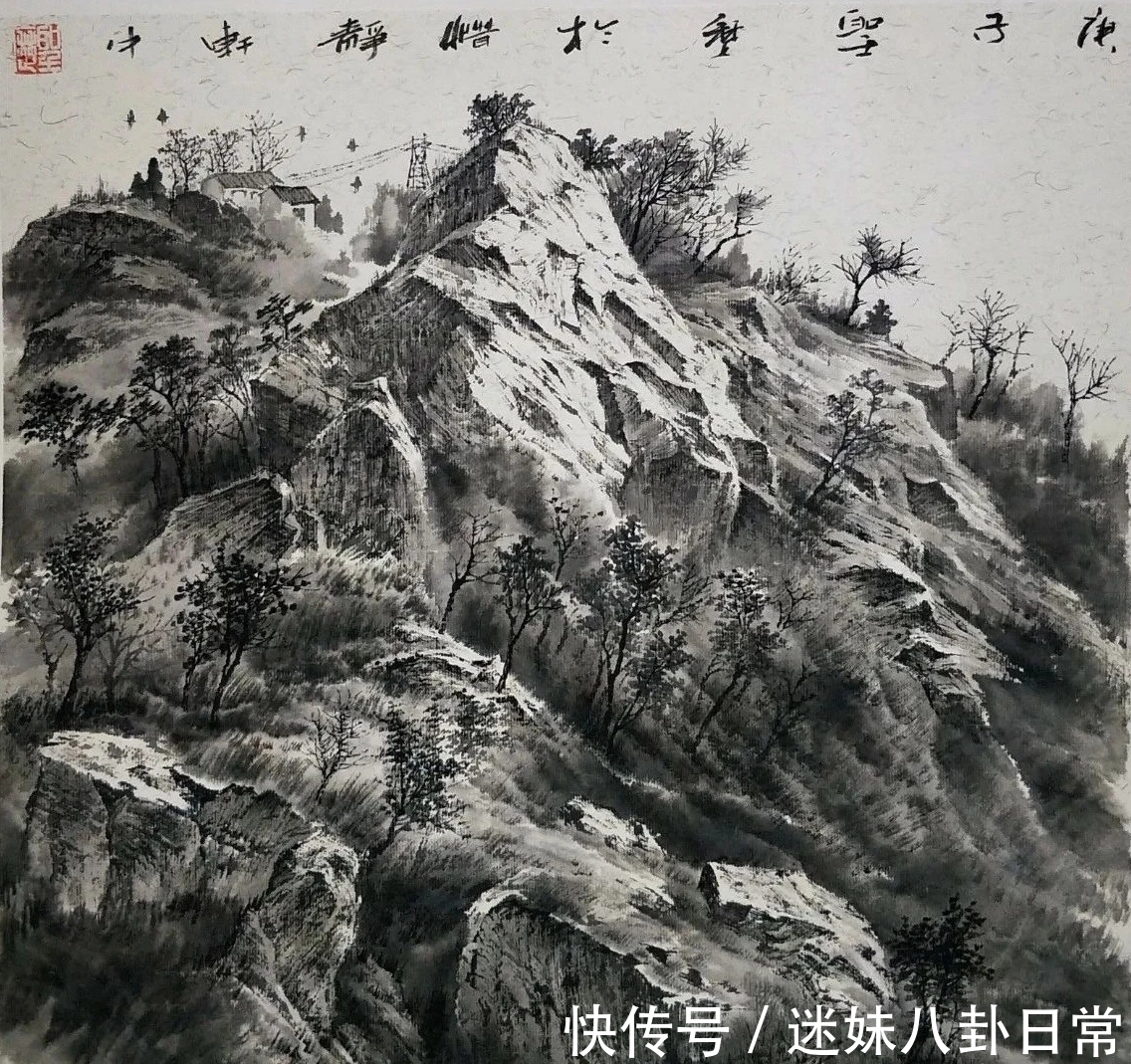 山水画&一位青年画家的山水画很写实，有韵有境，不输西方风景画！