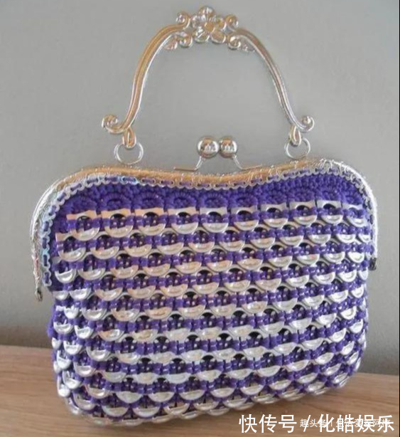 在易拉罐拉环上编织，钩成的包包耐看耐用！DIY变废为宝附教程
