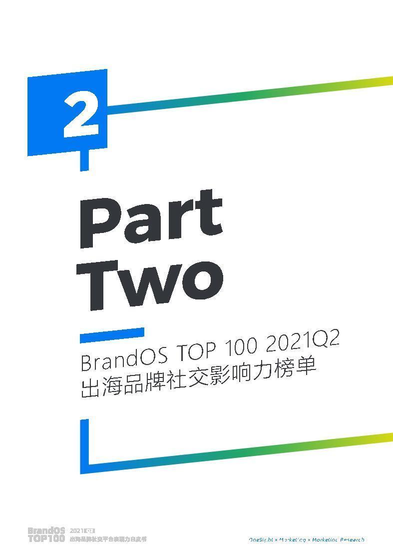 榜单|2021Q2出海品牌社交影响力榜单-Morketing研究院