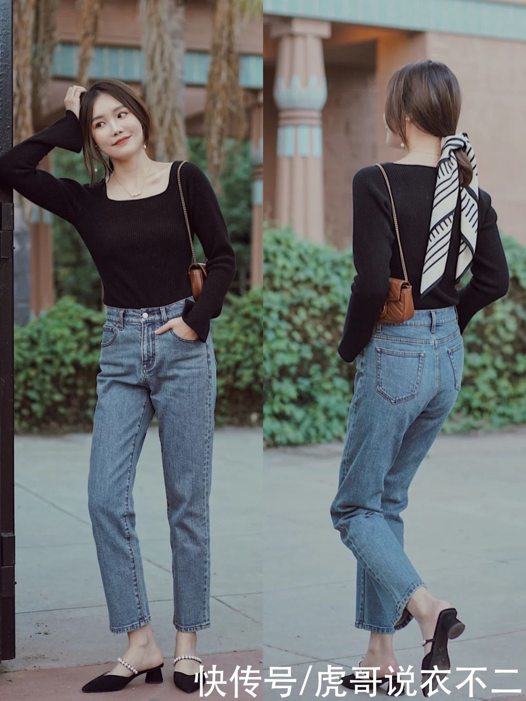 蓝色牛仔裤的N种搭配,每一种都优雅时尚又减龄,闭眼入手不出错