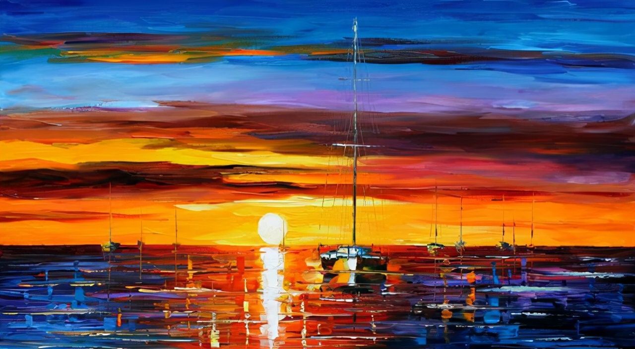 leonidafremov&现代印象以色列画家leonid afremov调色刀创作的缤纷炫丽油画