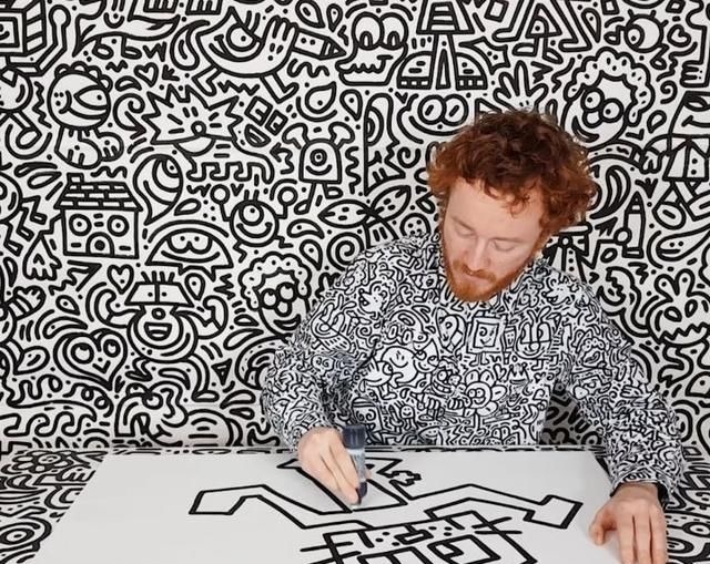 考克斯#小伙子画画月入百万,专家这根本不是画,小伙我承认乱画的