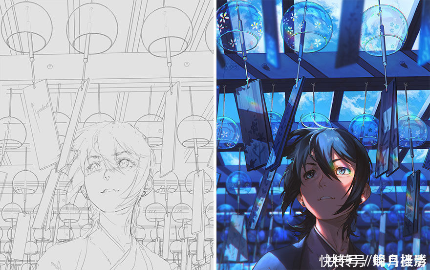 初稿|27个初稿与成品对比照,前后差距太大,网友:这是同一副画吗