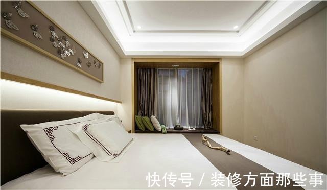 玄关|108平新中式风三居室,电视墙的设计太走心了