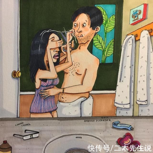 漫画师Amanda将自己和丈夫生活日常发到网上，百万网友关注