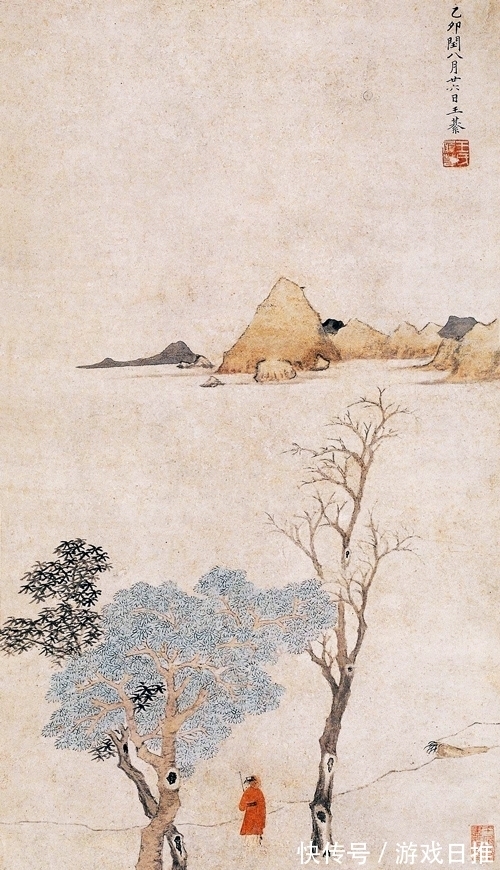 风格&简单中透着雅致,王綦绘《观山图》