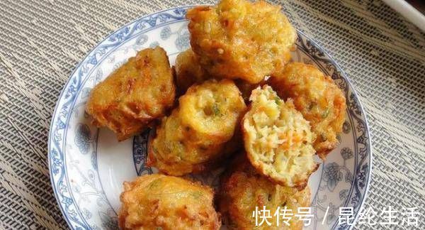 炸萝卜丸子,不要只用面粉和胡萝卜再加上这种,丸子就更香了