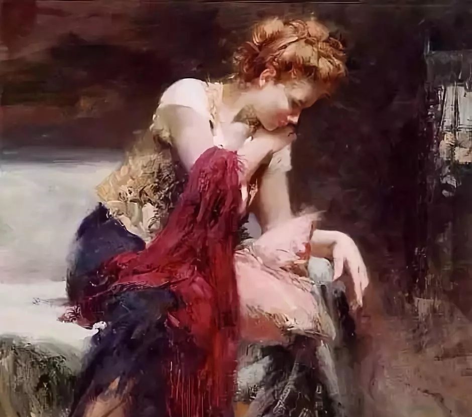 人物#皮诺德埃尼的油画人物，色彩斑斓，动静结合，光彩照人