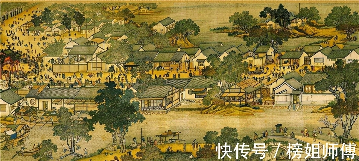 幅画@把清明上河图放大100倍,发现一尴尬场景,树下睡觉小伙在干什么