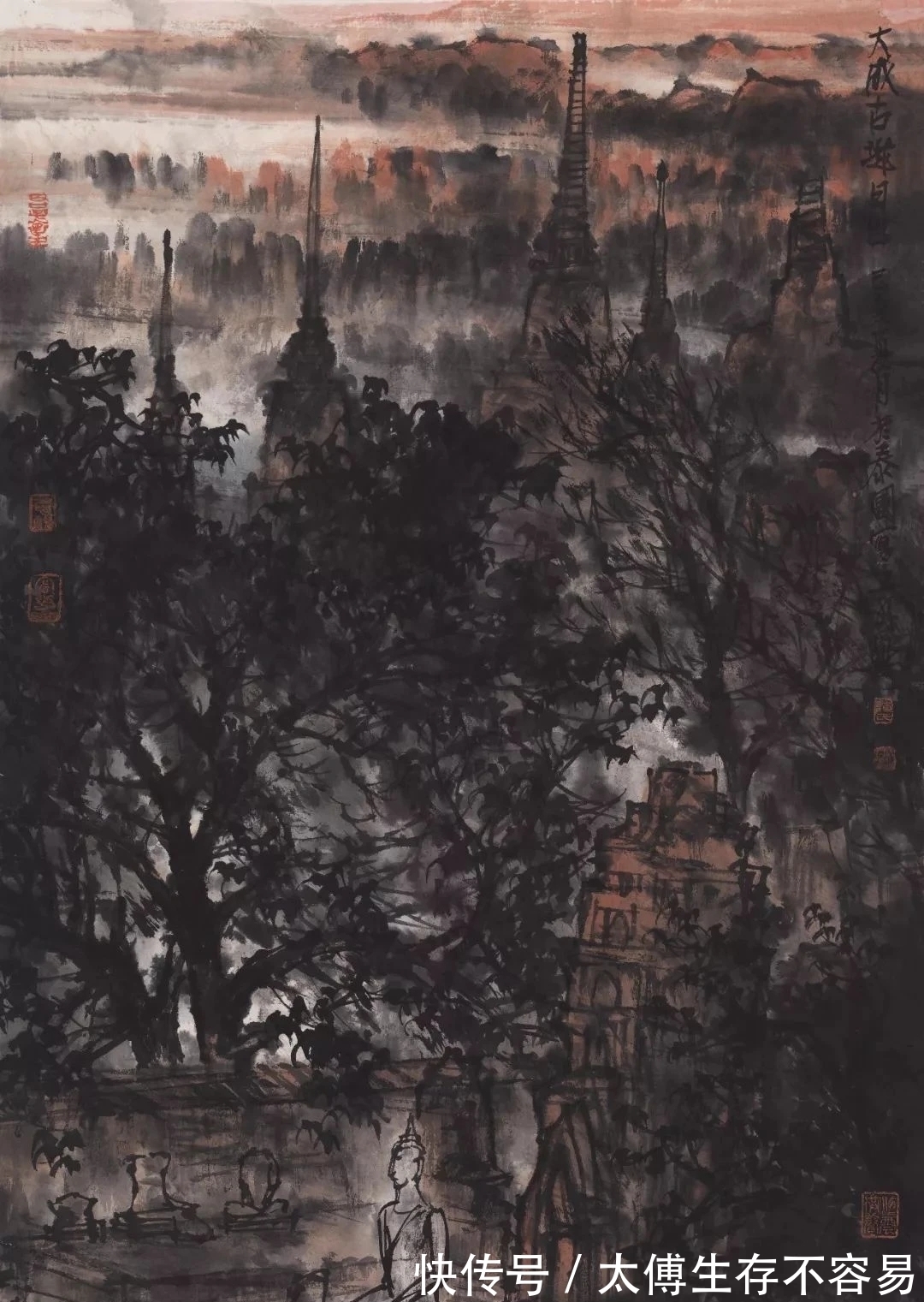 岭南!广州美院|陈水兴画山水,有七月流火的印象