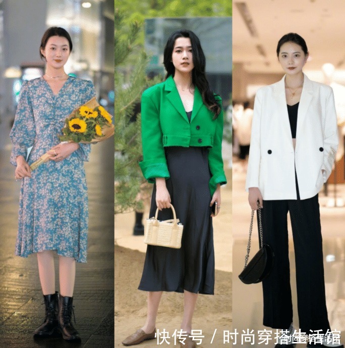 碎花裙|30、40岁的女人，秋天学她们这样穿，时髦减龄又显气质