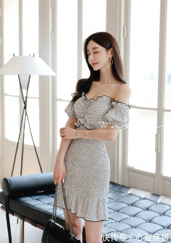 孙允珠|女神孙允珠高清时尚搭配:雪茄灰褐暗调典雅络纹鱼尾裙